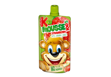 Apple, banana, strawberry and carrot puree KUBUŠ, 100 g