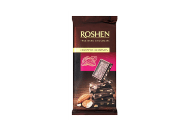 Juodasis šokoladas ROSHEN su sūdytais migdolais, 85 g