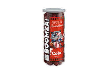 Karamelizuoti kukurūzų spragėsiai BOOMZA COLA, 170 g