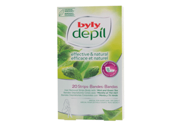Ленты для депиляции тела BYLY DEPIL MINT & GREEN TEA, 20 шт.
