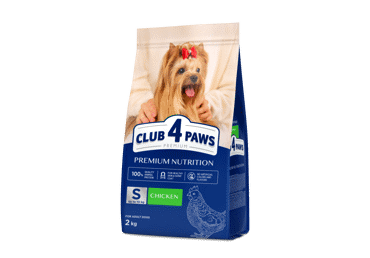 Club 4 Paws Premium полноценный корм для взрослых собак мелких пород, 2 кг