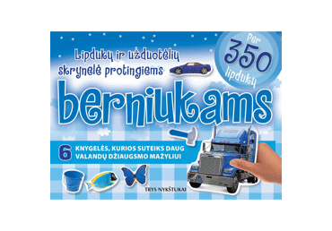 Knyga LIPDUKŲ IR UŽDUOTĖLIŲ SKRYNELĖ PROTINGIEMS BERNIUKAMS, 1 vnt.