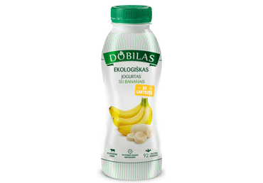 Valgom. ekologiškas jogurtas DOBILAS su bananais, 2,2% rieb., 330 g
