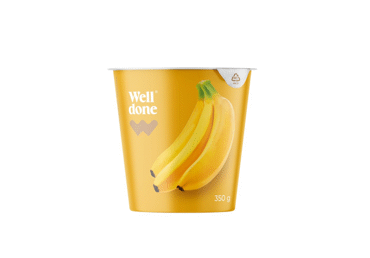 Valgomasis jogurtas WELL DONE, bananų skonio, 5,1 % rieb., 350 g