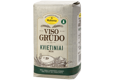 Kvietiniai visų grūdo dalių miltai MALSENA, 1.75 kg