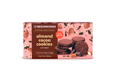 Migdoliniai kakaviniai sausainiai BEGGININGS, 80 g