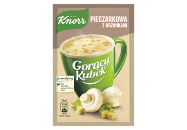 Tiršta pievagrybių sriuba KNORR CUP-A-SOUP su skrebučiais, 15 g