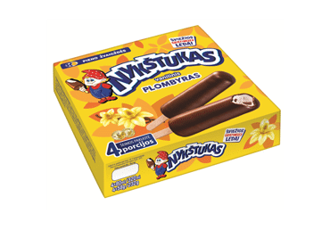 Glaistytas vanilinis plombyras NYKŠTUKAS (4 x 80 ml), 320 ml/232 g