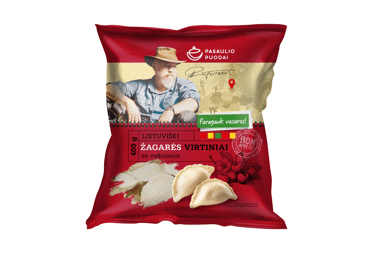 Šald. lietuv. ŽAGARĖS virtiniai su vyšniomis PASAULIO PUODAI, 400 g