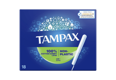 Tamponai TAMPAX Plastic Free, Super, 18 vnt.