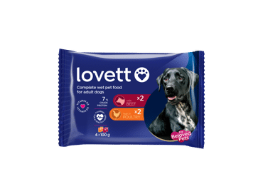 Canned Dog Food LOVETT with Poultry and Beef, 400 g