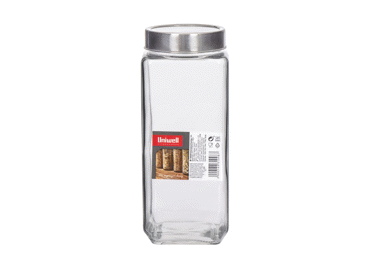 Birių produktų indas UNIWELL SQUARE, 1,2 l, 1 vnt.