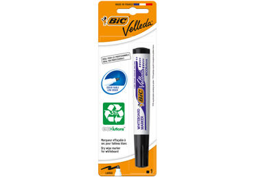 Markeris baltai lentai BIC VELLEDA 1701 ECO juoda spalva