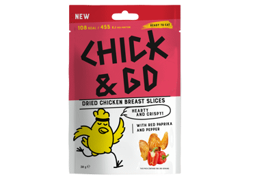Dž. vištienos užkandis CHICK&GO su paprikomis, pipir.,nerūš., 30 g