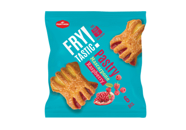Šaldyti pyragėliai FRYTASTIC su mask., aviečių, granatų įd., 6 vnt., 390 g