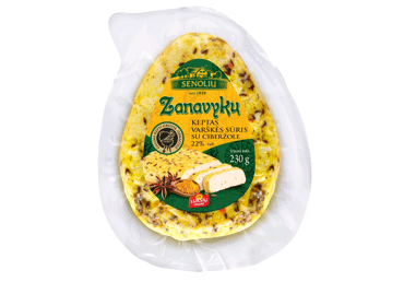 Жареный творожный сыр ZANAVYKŲ с куркумой, 22% жира, 230 г