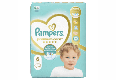 Sauskelnės PAMPERS Premium Care, Value Pack, 6 dydis, 38 vnt.