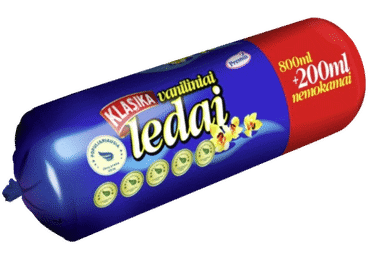 Vaniliniai valgomieji ledai KLASIKA, 500 g