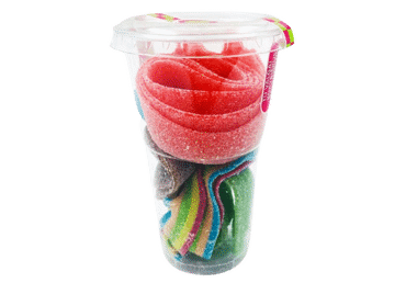 Sour Gummies (Strips) MAJAI, assorted fruit flavor, 140 g