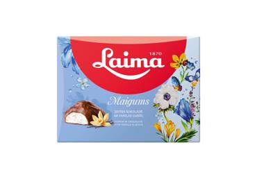 Juoduoju šokoladu aplieti LAIMA zefyrai MAIGUMS, vanilės skonio, 185 g