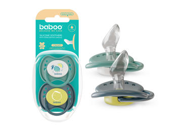 Baboo Calmy silikoninis ortodontinis čiulptukas, Lagoon Fiesta, 2 vnt, 6+ mėn