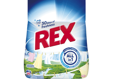 Skalbiamieji milteliai REX AMAZONIA FRESHNESS, 20 skalb., 1.1 kg