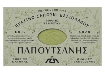 Gabalinis tualetinis alyvuogių muilas PAPOUTSANIS, 125 g