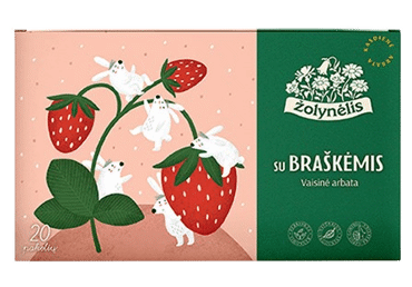Vaisinė arbata vaikams ŽOLYNĖLIS su braškėmis, 40 g