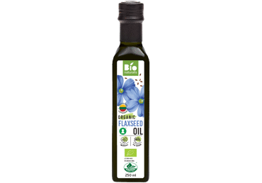 Ekologiškas šaltai spaustas linų sėmenų aliejus BIONATURALIS, 250 ml