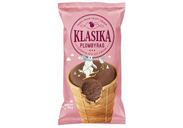 Ice cream KLASIKA CHOCOLATE, cocoa flavor, 65 g
