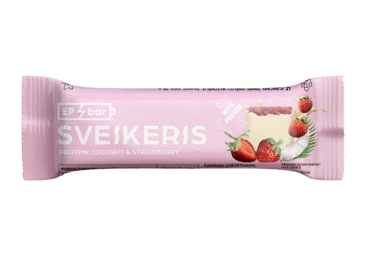 Baltyminis batonėlis SVEIKERIS, braškių skonio, 50 g