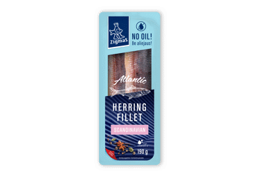 ZIGMO Scandinavian herring fillet without oil, 190 g