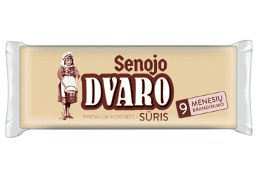 SENOJO DVARO sūris, brandintas ne mažiau kaip 9 mėn., 45 % rieb. s. m., 200 g