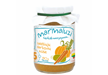 Saldžiųjų daržovių košė MARMALUZI (nuo 6 mėn.), 190 g
