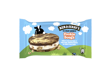 Valgomieji ledai BEN&JERRY'S tarp sausainių, 82 g