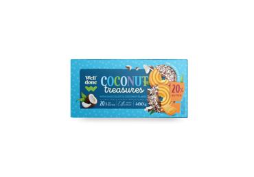 Butter cookies with coconut and chocolate WELL DONE, 400 g