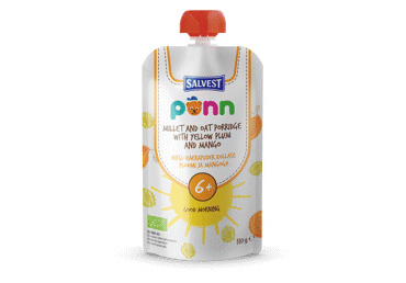 Ekologiška košė PONN GOOD MORNING su slyvomis ir mangais 6+ mėn, 110 g