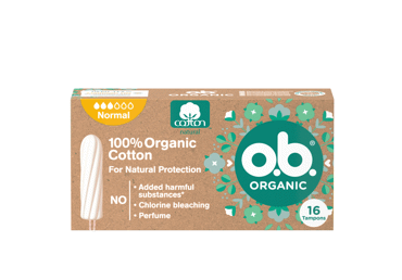 Tamponai O.B. ORGANIC NORMAL, 16 vnt., 16 vnt.