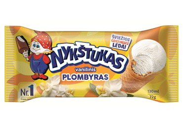 Vanilinis plombyras NYKŠTUKAS vafliniame puodelyje, 72 g