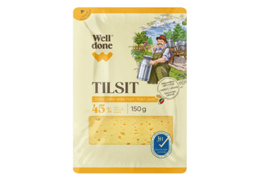 TILŽĖS sūris WELL DONE (riekėlės), 45 % rieb. s. m., 150 g