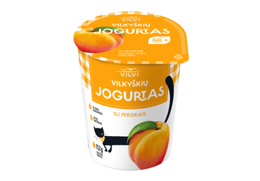 Jogurtas su persikais VILVI, 3,6 % rieb., 350 g