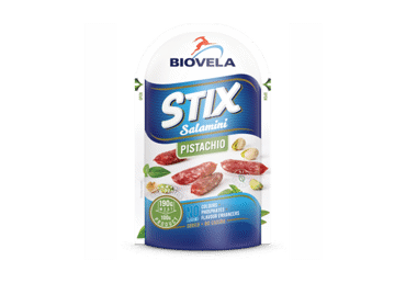 Vytintos dešrelės STIX SALAMINI PISTACHIO, a. r., 80 g