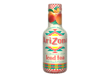 Iced tea drink ARIZONA, peach flavor