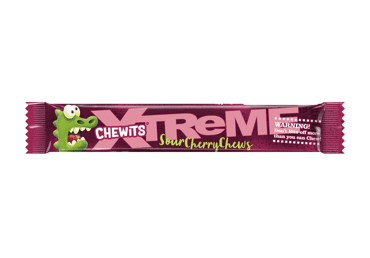 Chewy candies CHEWITS XTREME CHERRY, 34 g