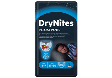 Sauskelnės-kelnaitės HUGGIES DRYNITES BOY 4-7 (17-30 kg), 10 vnt.