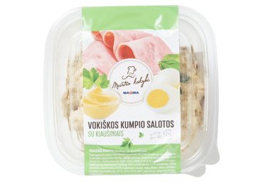 Vokiškos kumpio salotos su kiaušiniais, 300 g