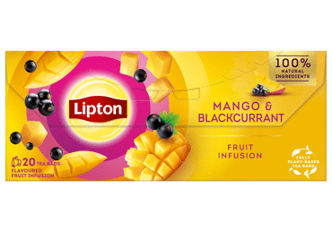Vaisinė arbata LIPTON, mangų ir juodųjų serbentų skonio, 34 g
