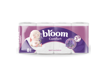 Toilet paper COMFORT LAVENDER, 8 rolls, 150 sheets, 8 pcs.