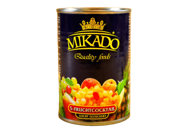 Atogrąžų vaisių kokteilis sirupe MIKADO, 425 ml