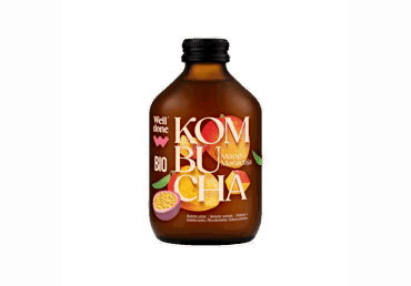Kombuča WELL DONE mangų ir pasifloro skonio, 330 ml